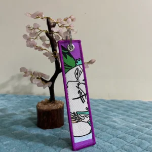 woven fabric key chain